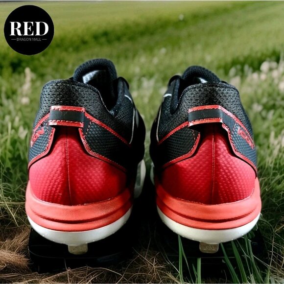 Adidas Icon 7 S23858 Black Red Metal Baseball Cleats Sneakers - Men's Size 16 - Picture 5 of 14